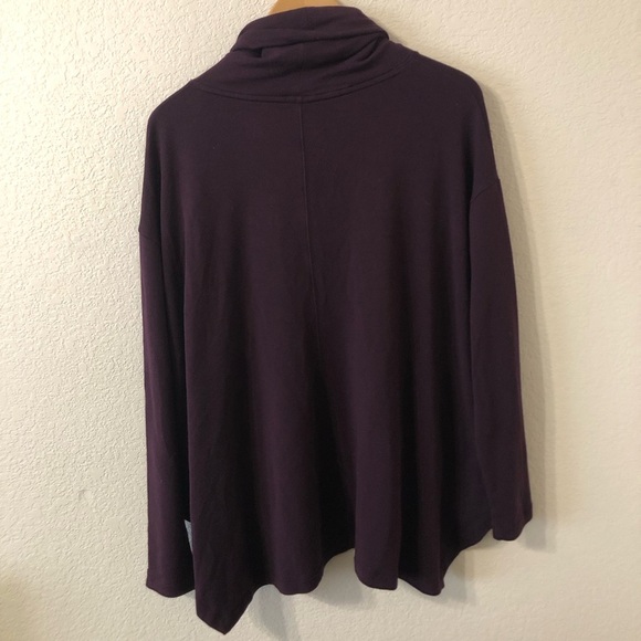 Athleta Ethereal Brushed Funnel Neck Asymmetrical Hem in Spiced Cabernet - Small - Picture 5 of 7
